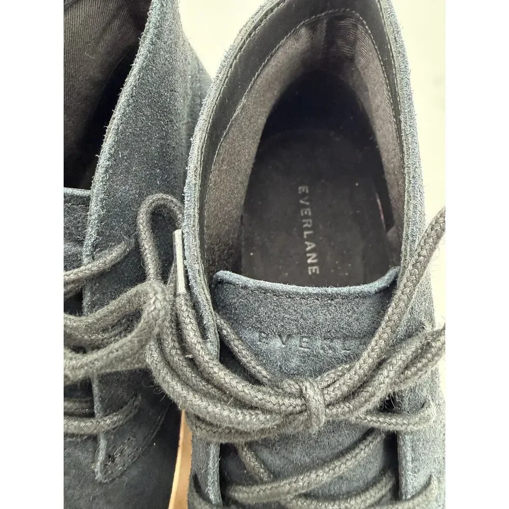 Everlane Desert Chukka Sneaker Boot Pebble Suede Leather Casual Black NIB 7